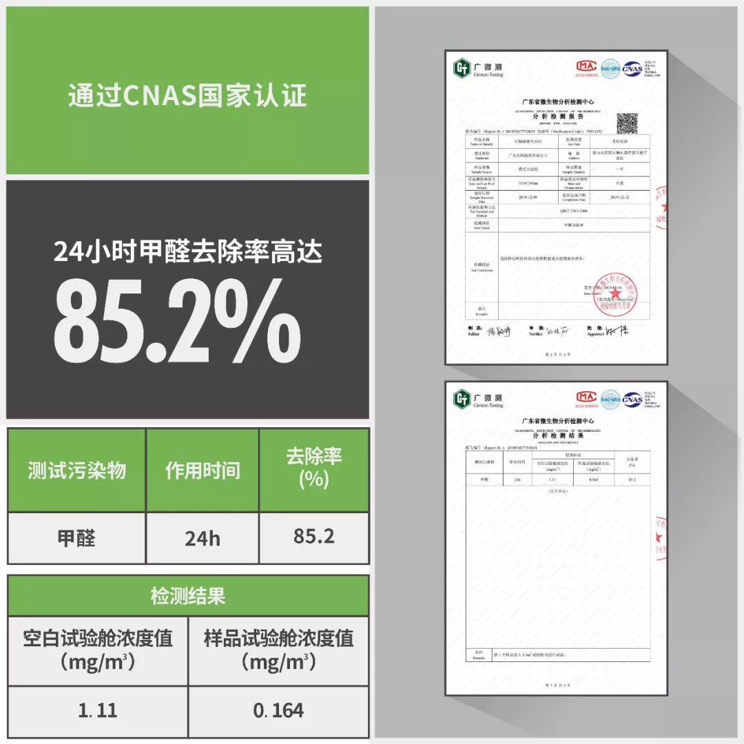 宏陶瓷磚安醛技術甲醛去除率